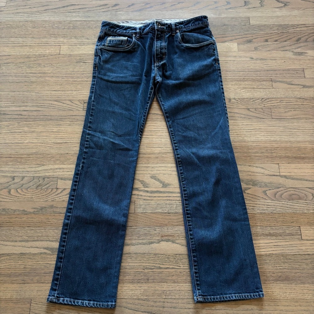 Vans Mens V66 Slim Straight Dark Wash Blue Denim Jeans 31x30 Skater Streetwear